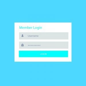 Blue Login Form UI Design For Website And Application