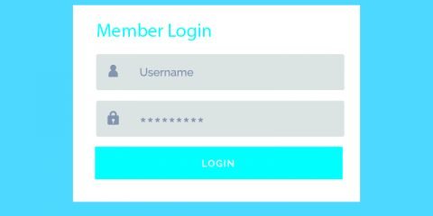 Blue Login Form UI Design For Website And Application