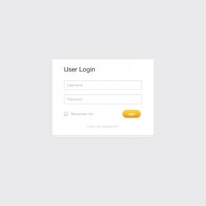 Clean User Login Form PSD Template Design Free Download