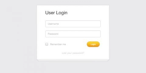 Clean User Login Form PSD Template Design Free Download