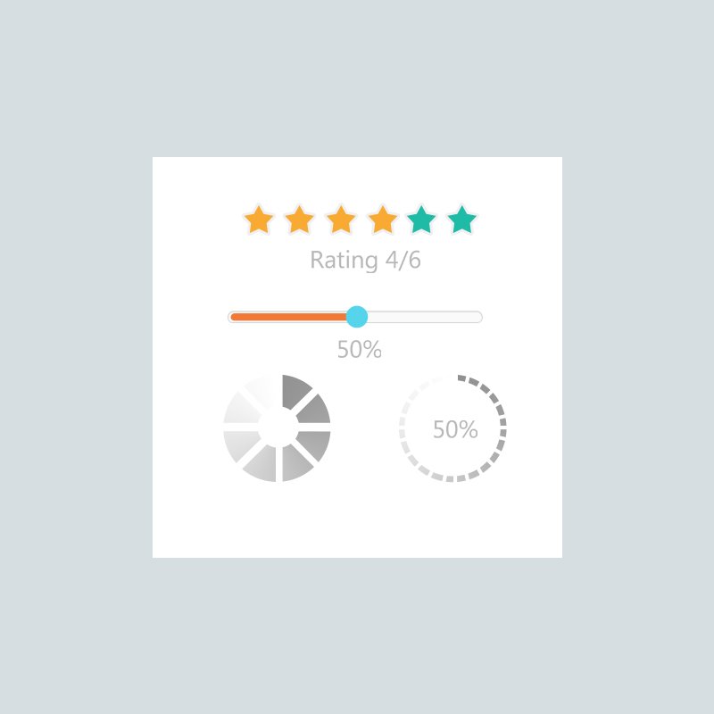 Client Rating Templates Set Element Design Free PSD Download