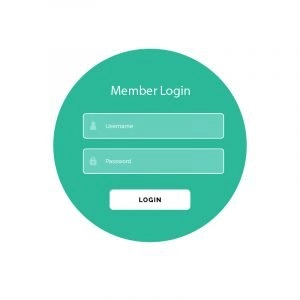 Creative Login Form UI Template Vector Design