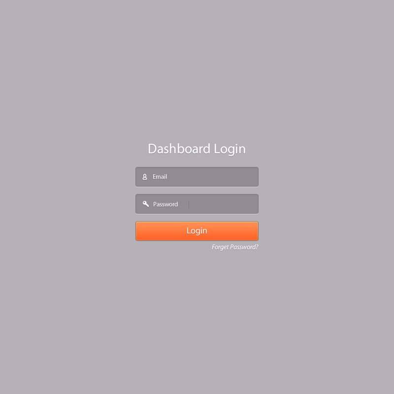 Dashboard Login Form Design PSD Free Download