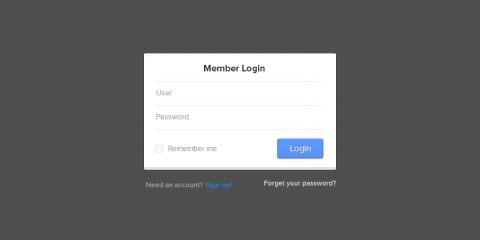 Free Member Login Form Mockup Template PSD Design