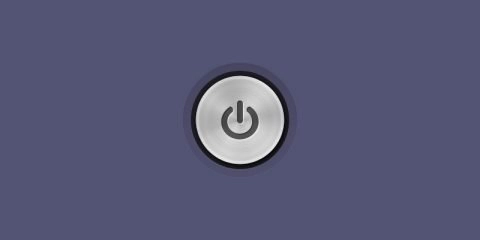 Free Silver Power Button Design PSD Download