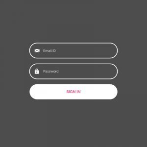 Minimal Flat Login Form UI Template Vector Design