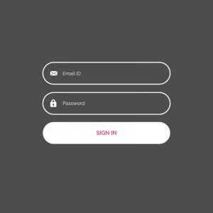 Minimal Flat Login Form UI Template Vector Design