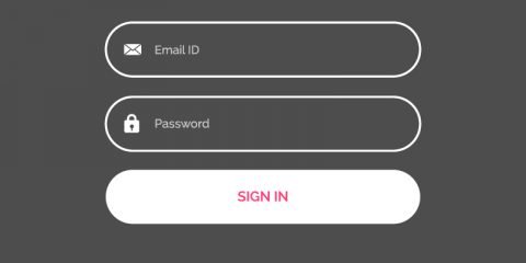 Minimal Flat Login Form UI Template Vector Design