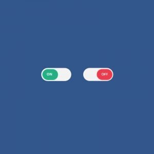 On Off Switch Button PSD Template Design for App & Website