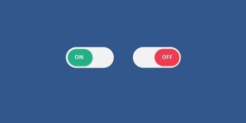 On Off Switch Button PSD Template Design for App & Website