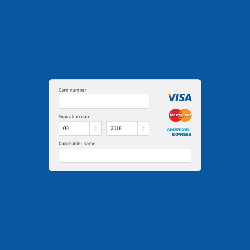 Online Payment Form Mockup Template Design Free PSD