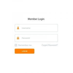 Simple White Login Form UI Design for Website and Application