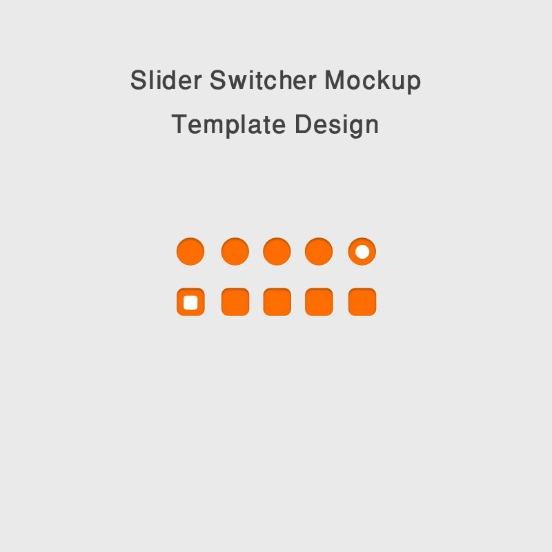 Slider Switcher Mockup PSD Template Design