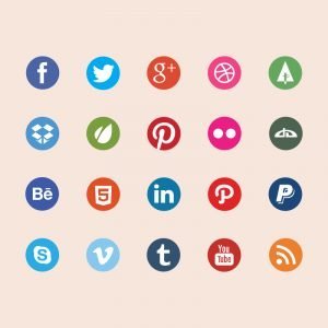 Top 20 Social Media Icons Design PSD Free Download