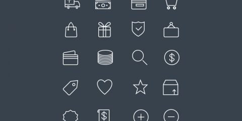 20 Ecommerce Line Icons Design Free PSD Download