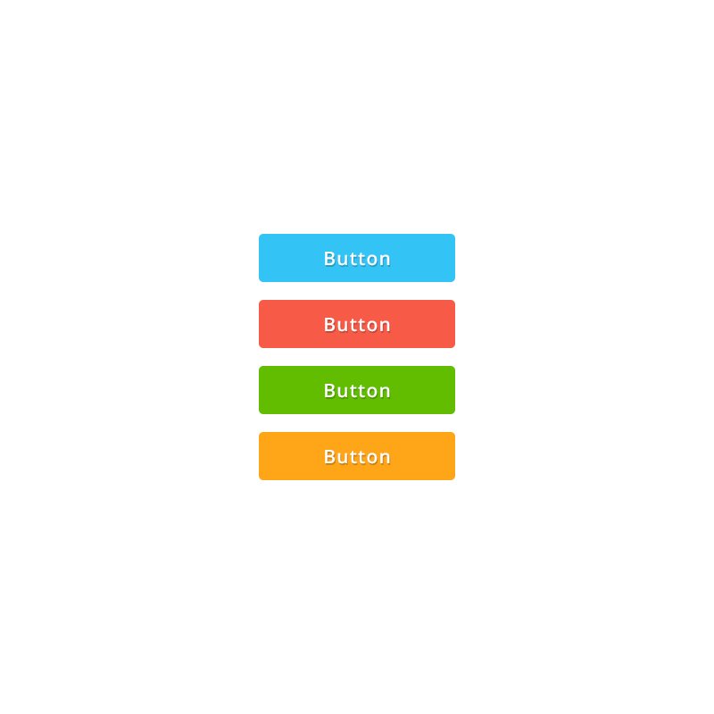 Colorful Flat Button Design PSD For UI & Website