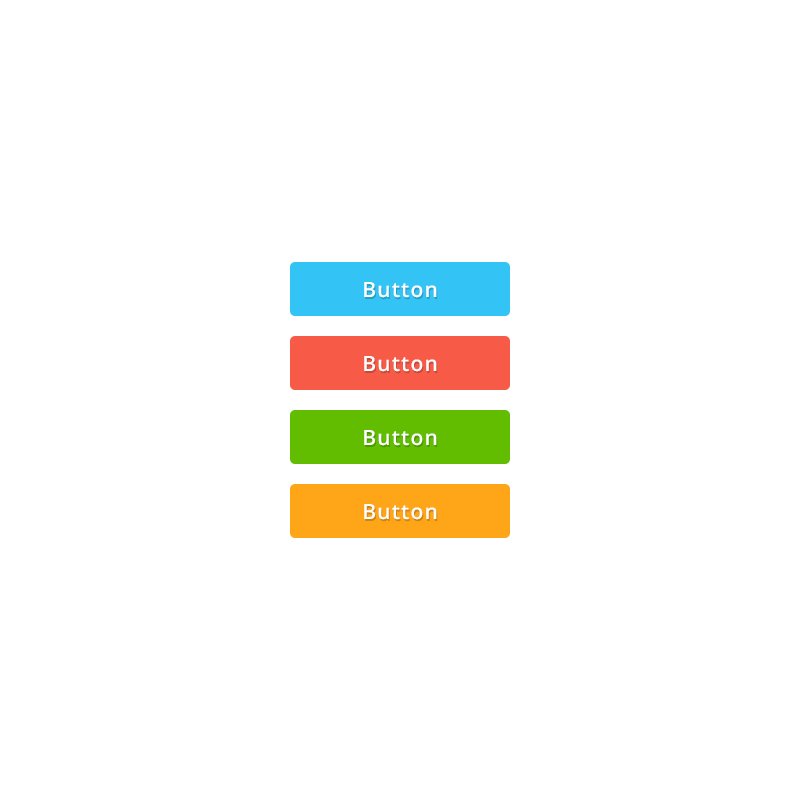 Colorful Flat Button Design PSD For UI & Website