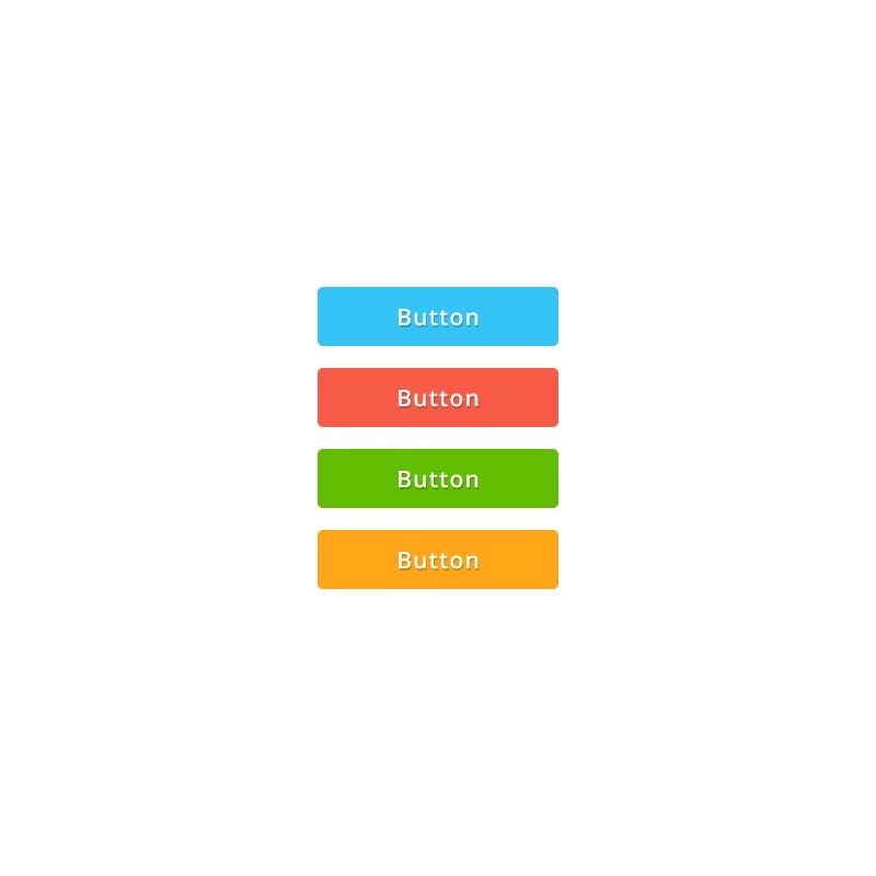 Colorful Flat Button Design PSD For UI & Website