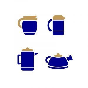 Coffee Maker Set Icons Design Free Vector File