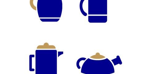 Coffee Maker Set Icons Design Free Vector File