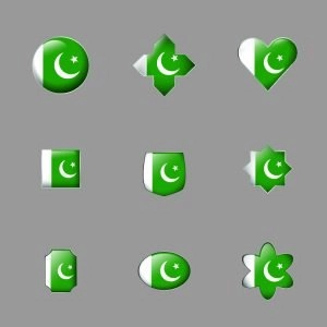 Pakistani Flag Badge Design Free Vectors Download