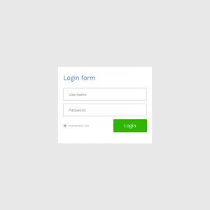 Login Form Design with Green Buttons Free PSD Download