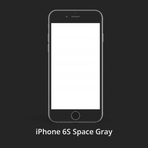 iPhone 6S Space Gray Free PSD Template Design
