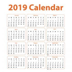 2019 Calendar Free Vector Corporate Design Download