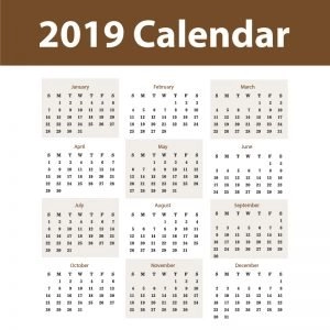 2019 Calendar Free Vector Design by GraphicMore