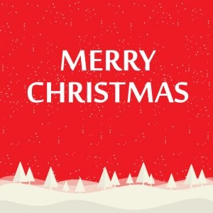 Free Merry Christmas Background Illustration With Typography Design