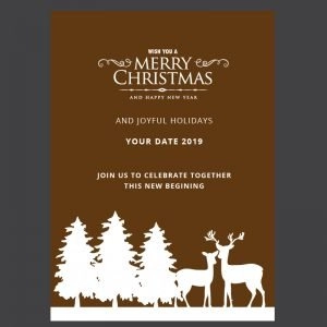 Free Merry Christmas Card Design Vector Download
