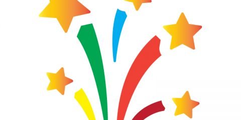 Free Vector Firework Stars for Birthday Party Celebration