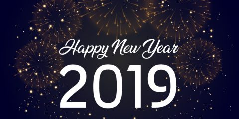 2019 Year Greeting Card Design Free Vector Download