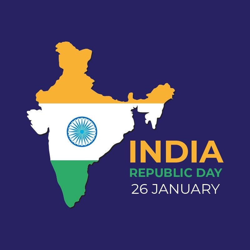 Free India Republic Day Greeting Card Vector Design