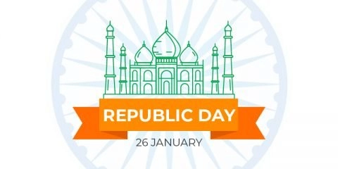 India Republic Day Greeting Card Design Free Vector