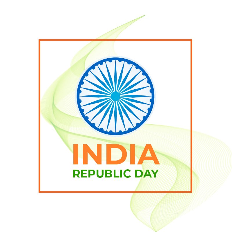 India Republic Day Greeting Card Free Vector Design