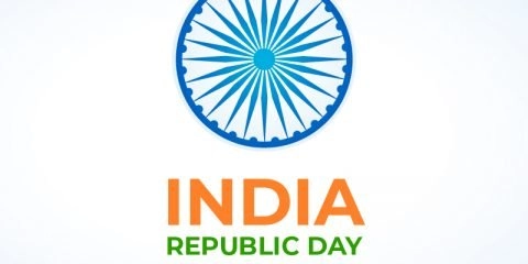 India Republic Day Greeting Card Vector Design