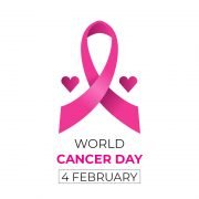 World Cancer Day with Heart Free Vector Card Design