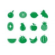 12 Best Fruits Vector Icons Collection Download