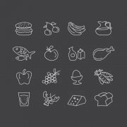 16 Food Icons Collection Free Vector Download