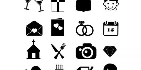 16 Wedding Icons Collection Free Vector Download