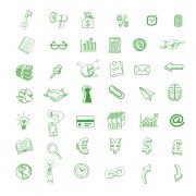 40+ Hand Drawn Business Icons Design Free PSD Download