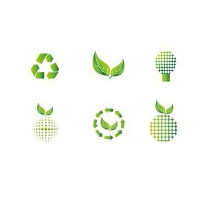 6 Green Eco Icon Collection Free Vector Download