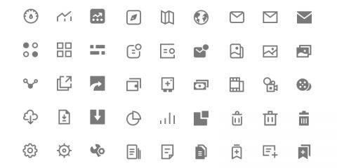 80 Free Icons Design for UI PSD Download