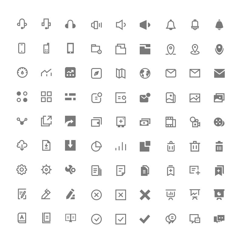 80 Free Icons Design for UI PSD Download