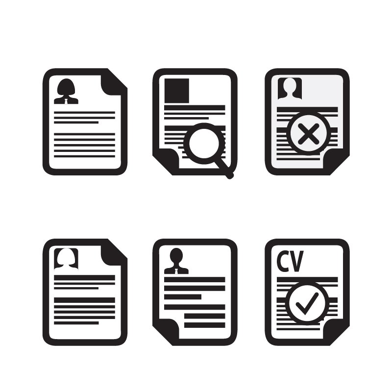 resume icon vector