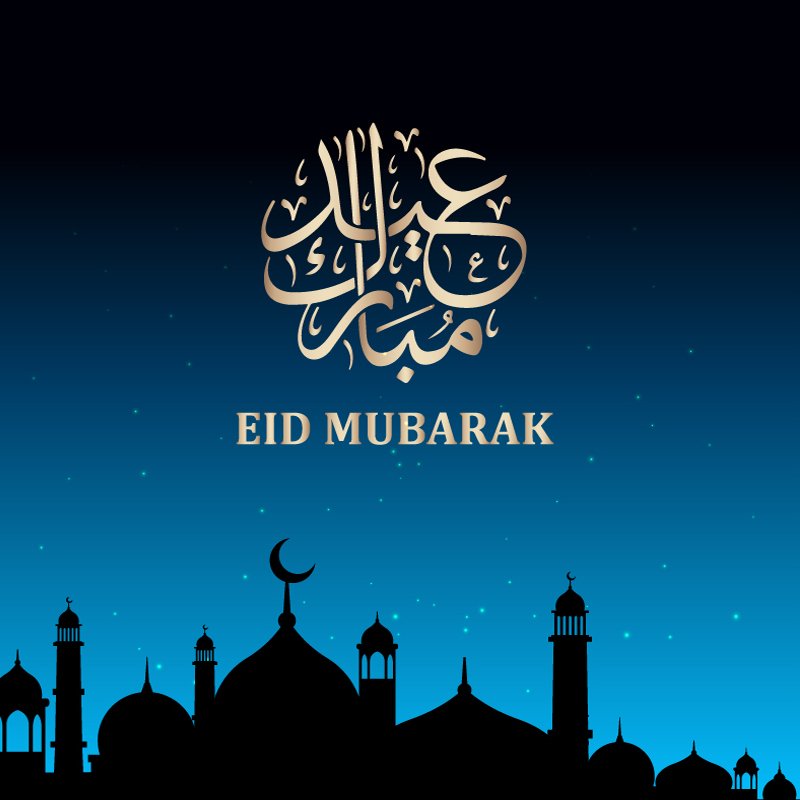Eid Mubarak with Mosque Vector Banner Design Eid Mubarak with Mosque Vector Banner Design