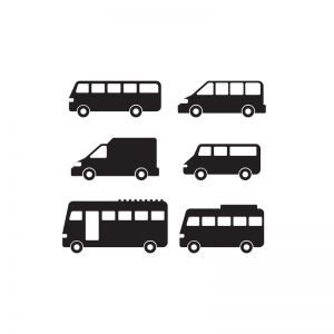 Minibus Vector Icon Free Collection Design