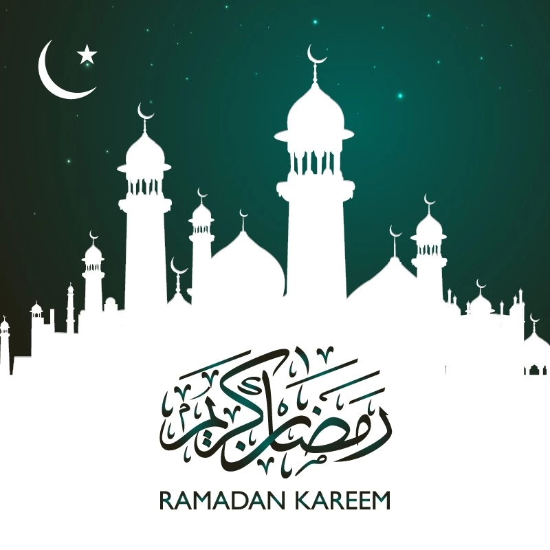 Ramadan Kareem Banner with Calligraphy Design Free Vector