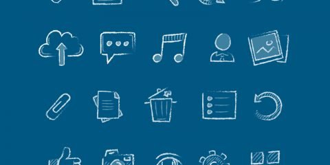 Top 20 Hand Drawn Icons Free PSD Design
